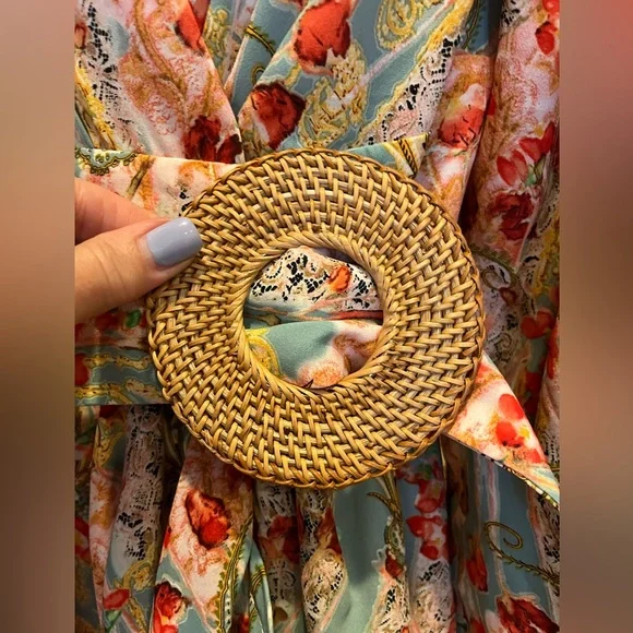 BRONX AND BANCO Luisa Floral Balloon Sleeve Hi-Lo Dress Size M US 6 SOLD OUT - Picture 9 of 16